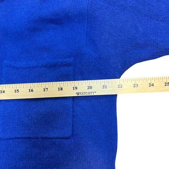 American Weekend Blue Lambswool Angora Rabbit Hair Sweater Women’s Size Large - Picture 5 of 12